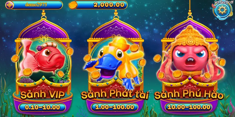 Game bắn cá phát tài với giao diện đặc trưng, thu hút